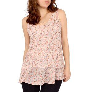 CABI Bella Sleeveless Floral Tiered Tank Top - Size XS